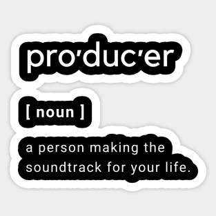 Producer Definition WHT Sticker